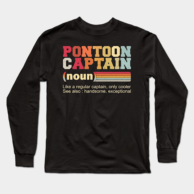 Boat Stuff Captain funny pontoon boating lake ship Long Sleeve T-Shirt by AntiAntiFlorian